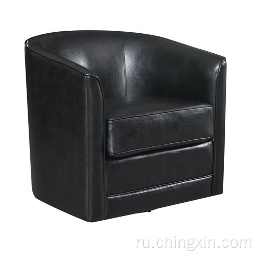 Черный PU Swivel Accent Christe Centre Chiews